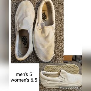White slip-on vans